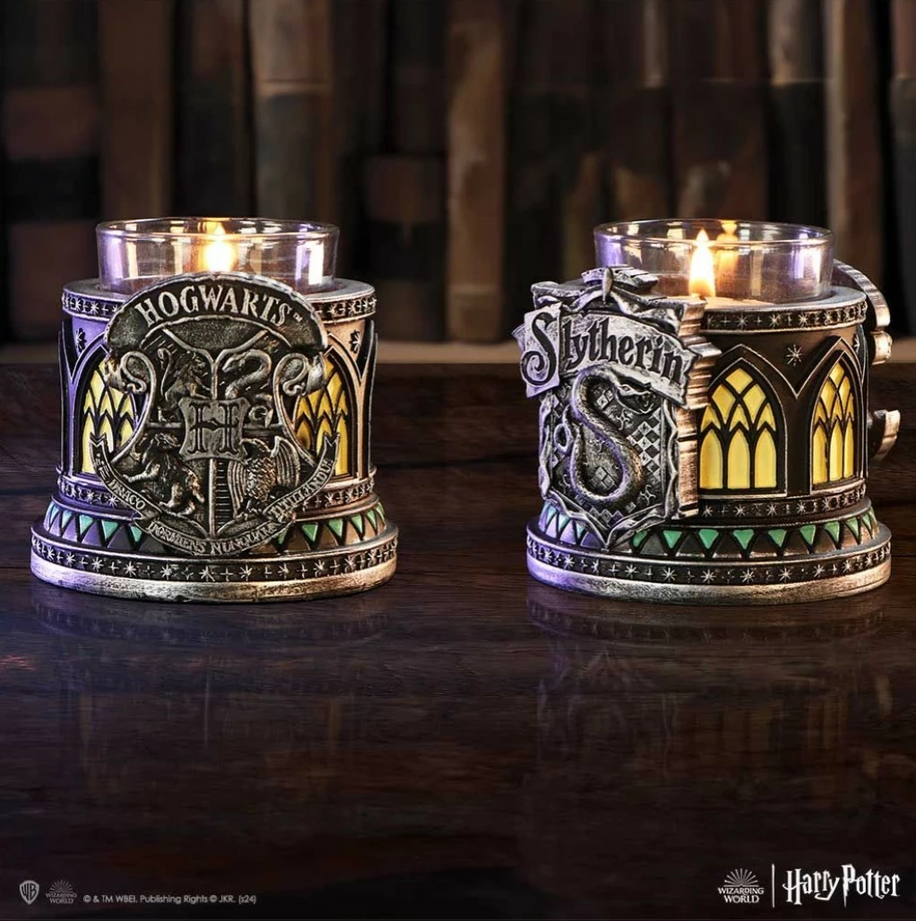 Mbajtëse qiriu NEMESIS NOW Harry Potter Slytherin Tea Light 8 cm, e zezë/jeshile