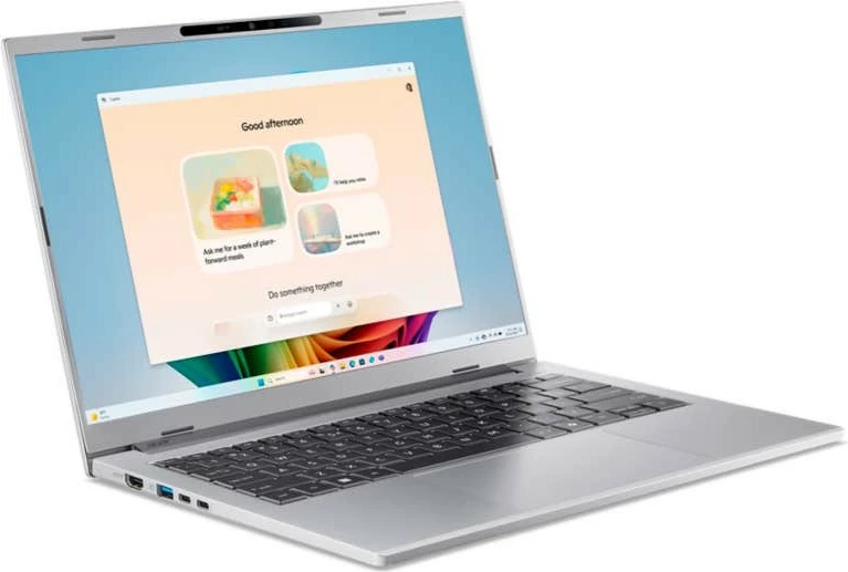 Kompjuter Acer Aspire 14 AI OLED A14-53M-52FA, 14 inç, Core Ultra 5, 16GB/512GB, argjendtë