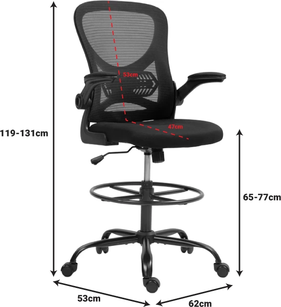 Karrige për zyre Derzio, e zezë