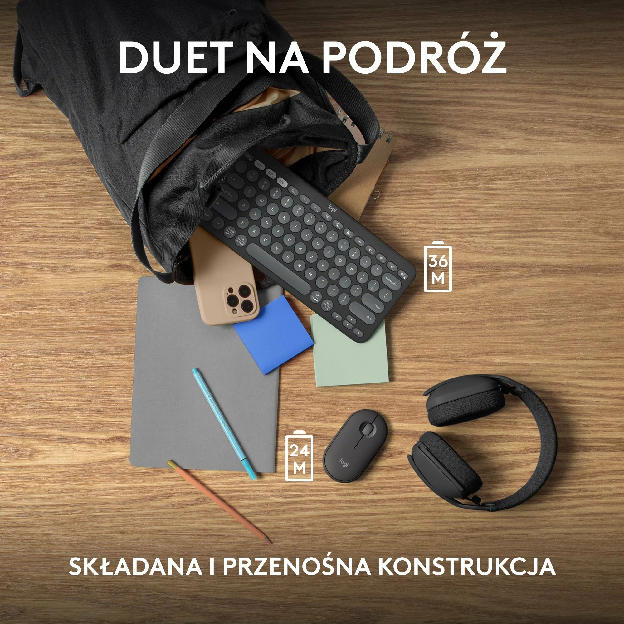 Set tastierë + maus Logitech Pebble 2 Combo 920-012239, e zezë