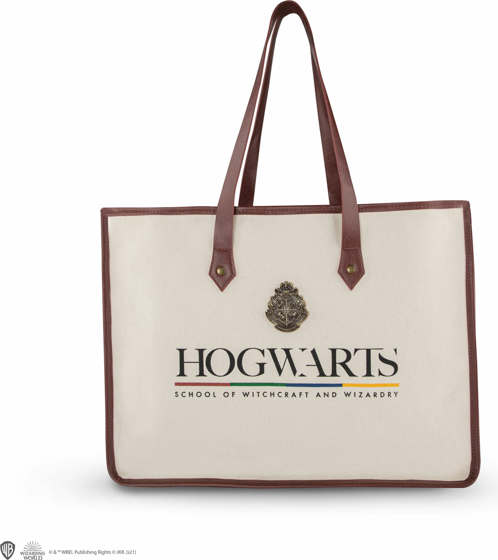 Çantë blerjesh Cinereplicas Harry Potter Hogwarts 45×35×10 cm kanavacë, krem/kafe