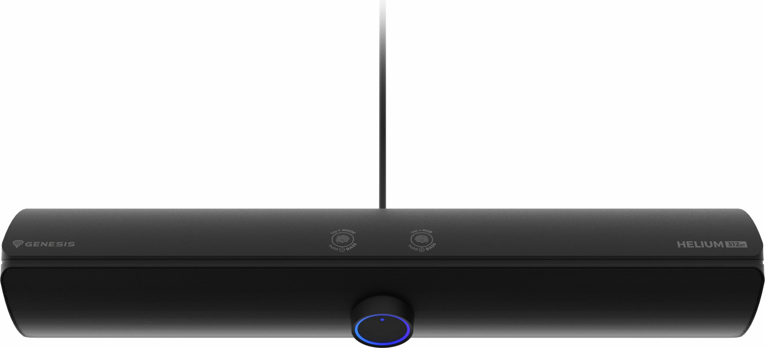 Soundbar Genesis Helium 312BT, 2.0 kanale, Bluetooth 5.2, 10W, RGB, e zezë