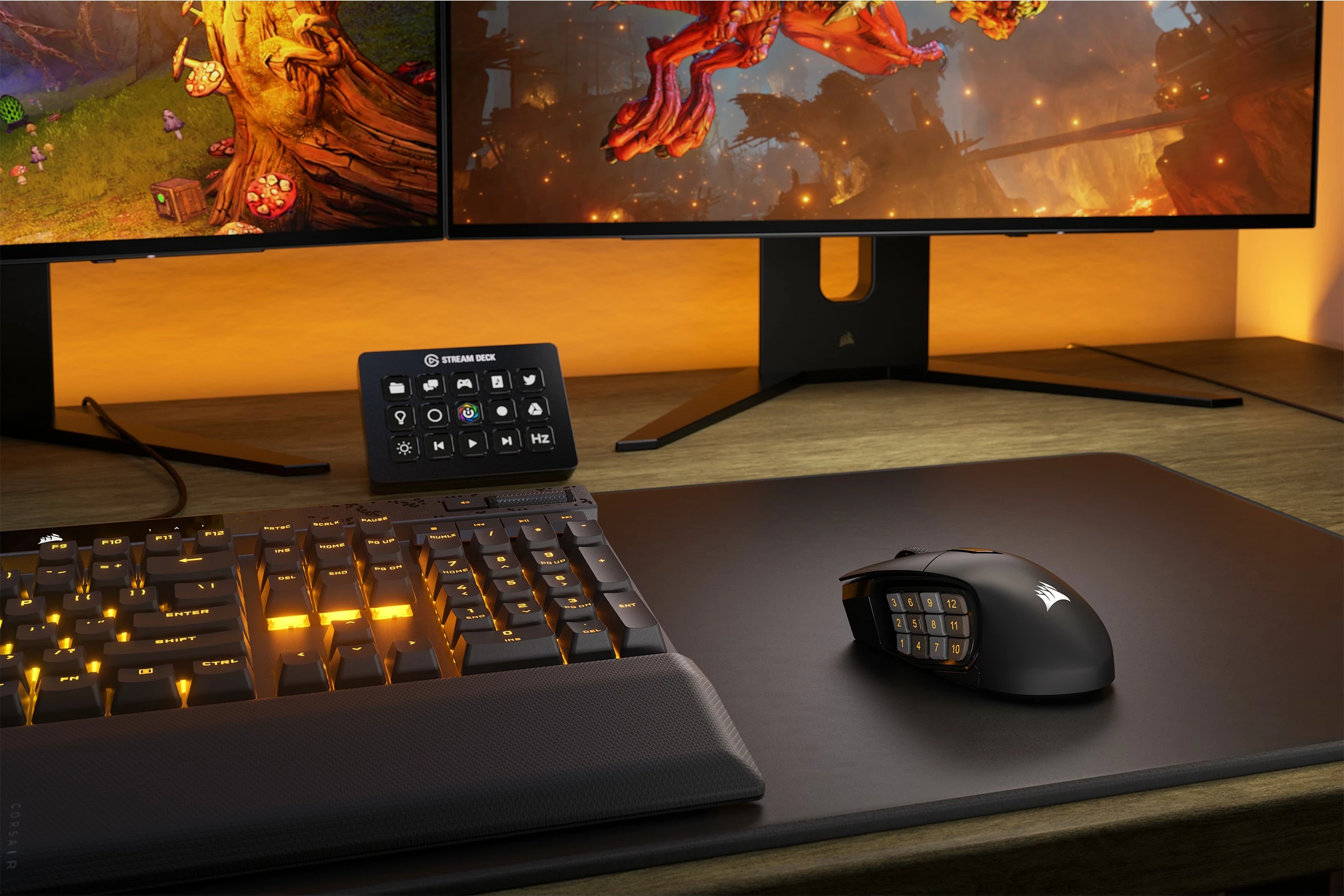 Maus gaming Corsair SCIMITAR ELITE WL-BLK-RGB, 26000 DPI, 16 butona, RGB, i zi