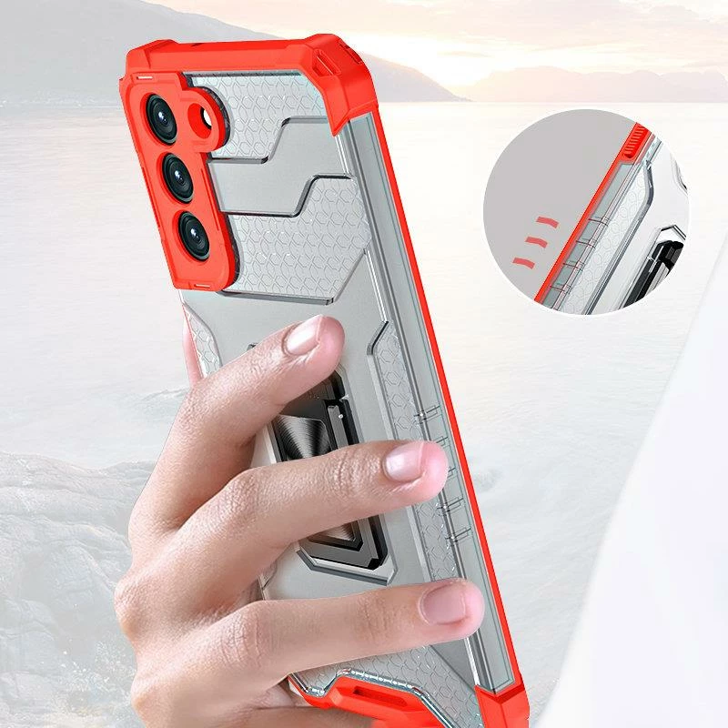 Mbështjellës Hurtel Crystal Ring Case për Samsung Galaxy S22+, i zi