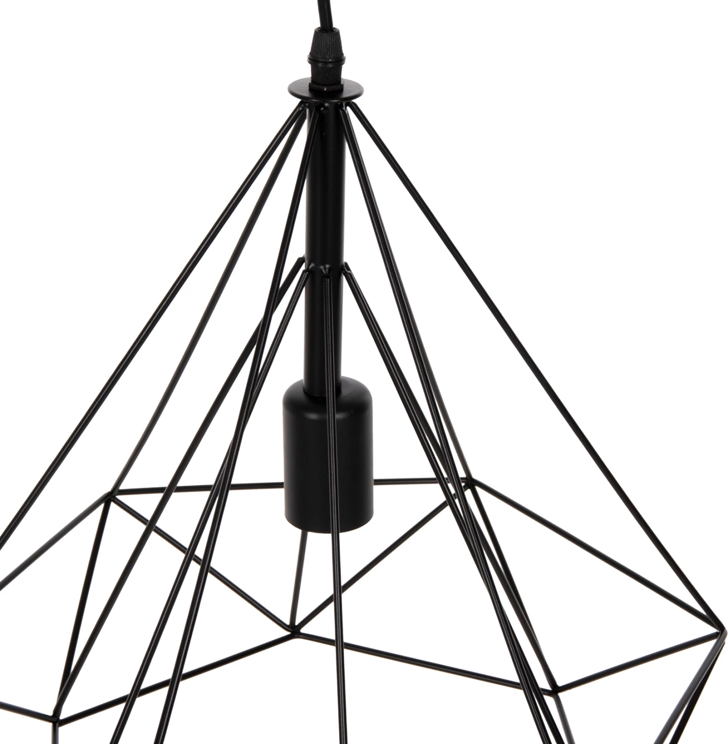 Llampë varëse tavani, FH4041, 3-drita, metal i zi, 25x22x123Hcm