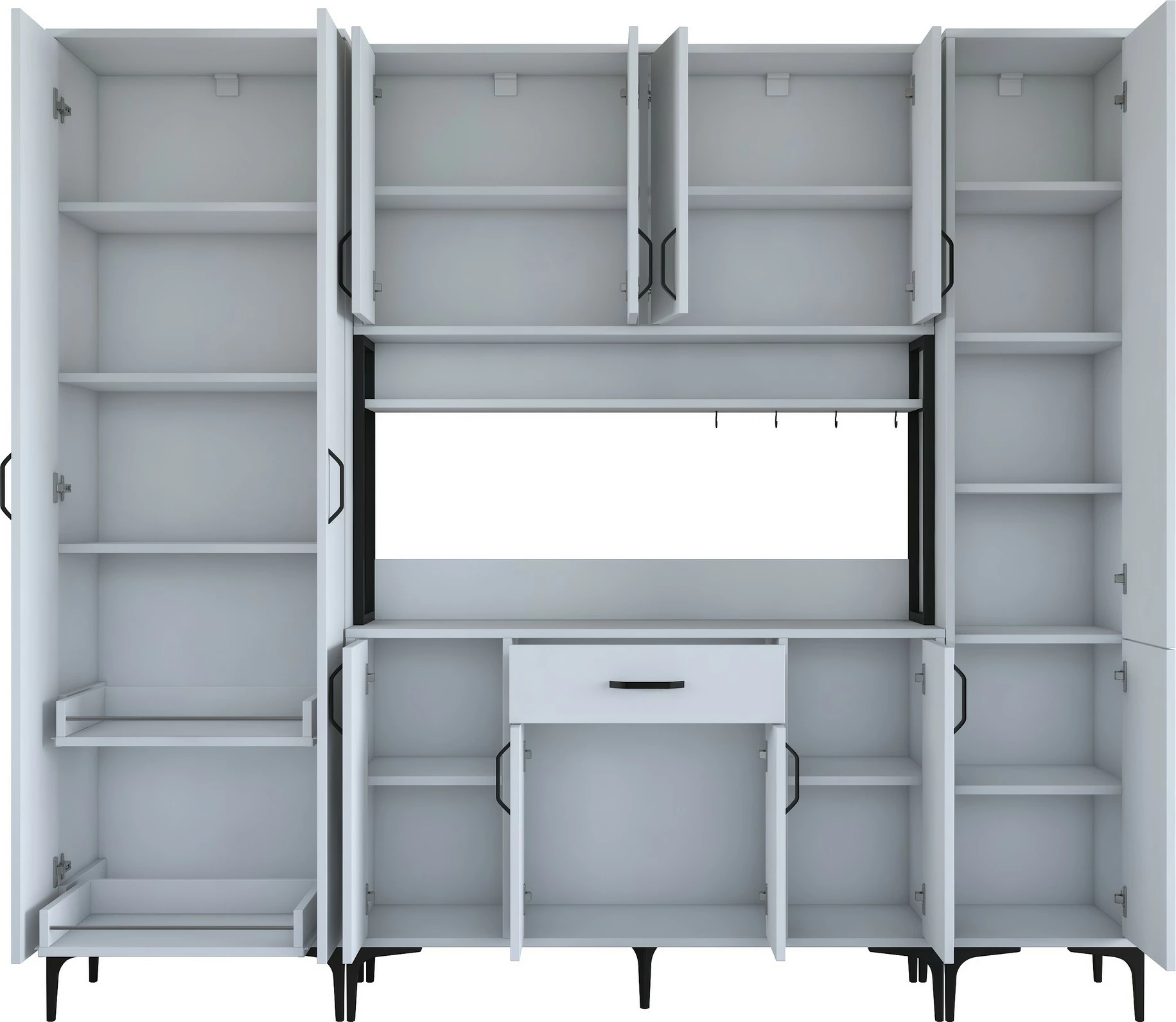 Dollap multifunksional Hanah Home, JE132 - 3053, ngjyrë e bardhë