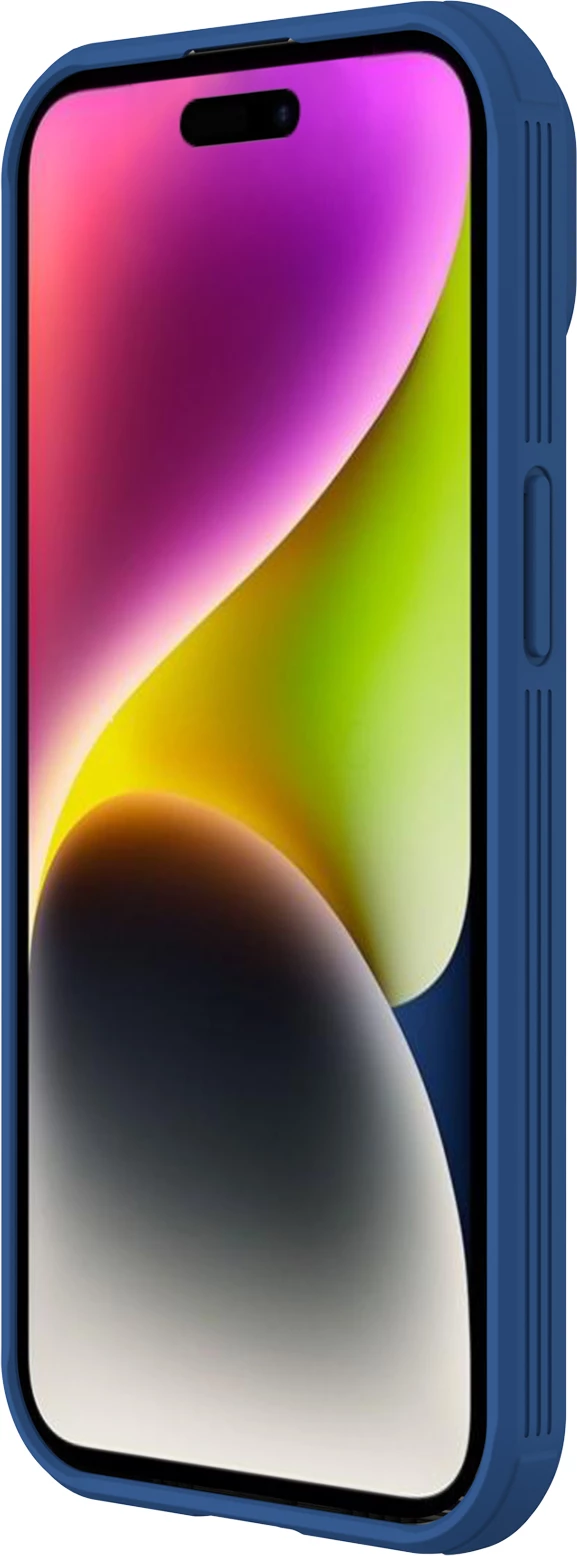 Mbështjellës Nillkin CamShield Pro Magnetic për iPhone 15 Plus, me kapak kamere, Kaltër