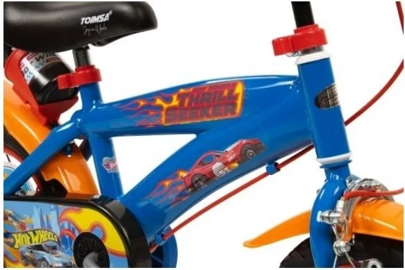 Biçikletë fëmijësh TOIMSA HOT WHEELS 1268, 12 inç, Blu, me 4 rrota