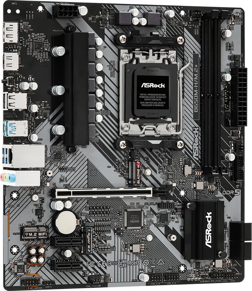 Pllakë amë ASRock B650M-H/M.2+, Socket AM5, DDR5, micro ATX