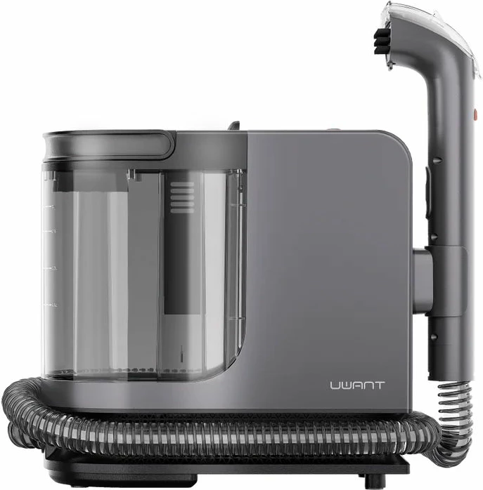 Pastrues me avull dhe nxjerrës njollash Uwant B400 2-në-1, 100°C avull, 65°C ujë i nxehtë, 18000 Pa, 1.2L/1.4L, gri, me aksesorë