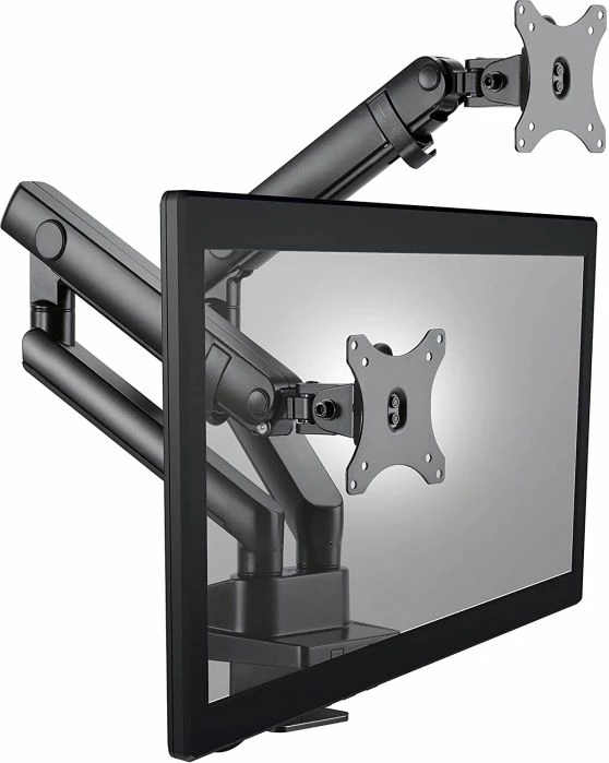 Mbajtës për dy monitorë ICYBOX IB-MS314-T deri 32", VESA 75x75/100x100, me kllapë ose montim në vrimë, i zi