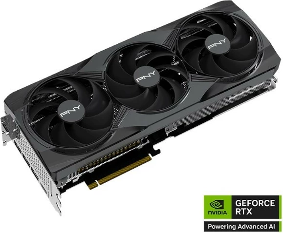 Kartelë grafike PNY GeForce RTX 5080 Overclocked Triple Fan, 16GB DDR7, 256-bit, e zezë