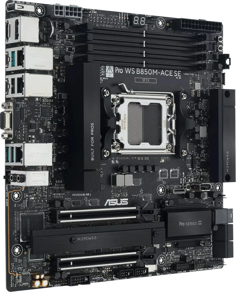 Pllakë amë ASUS PRO WS B850M-ACE SE, Socket AM5, ATX, 256 GB RAM, 10Gb Ethernet, E zezë