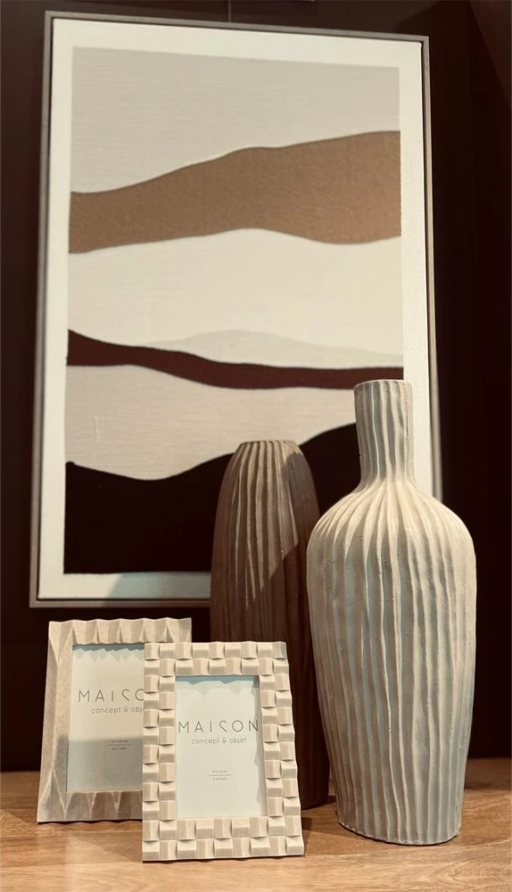 Vazo Athena, ngjyrë kafe, 18x18x45 cm