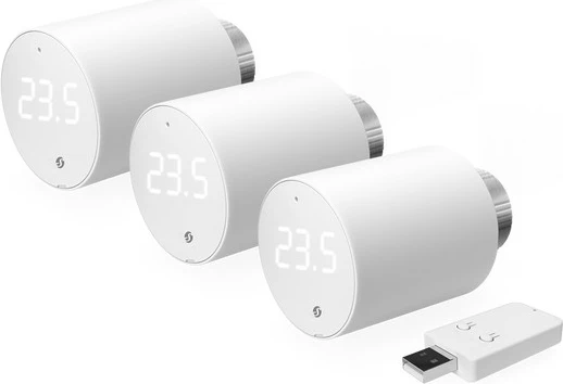 Termostat Shelly Plug & Play 3x Blu TRV & Blu Gateway Gen3, i bardhë