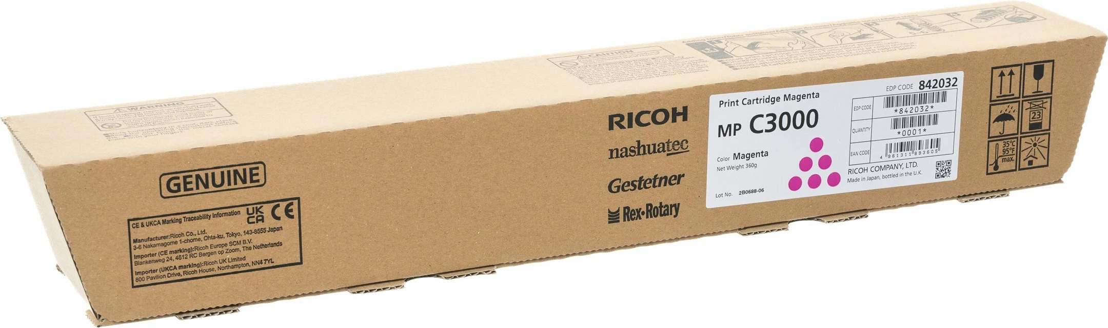 Toner Ricoh MPC 2000/2500/3000, Magenta, 15 000 faqe