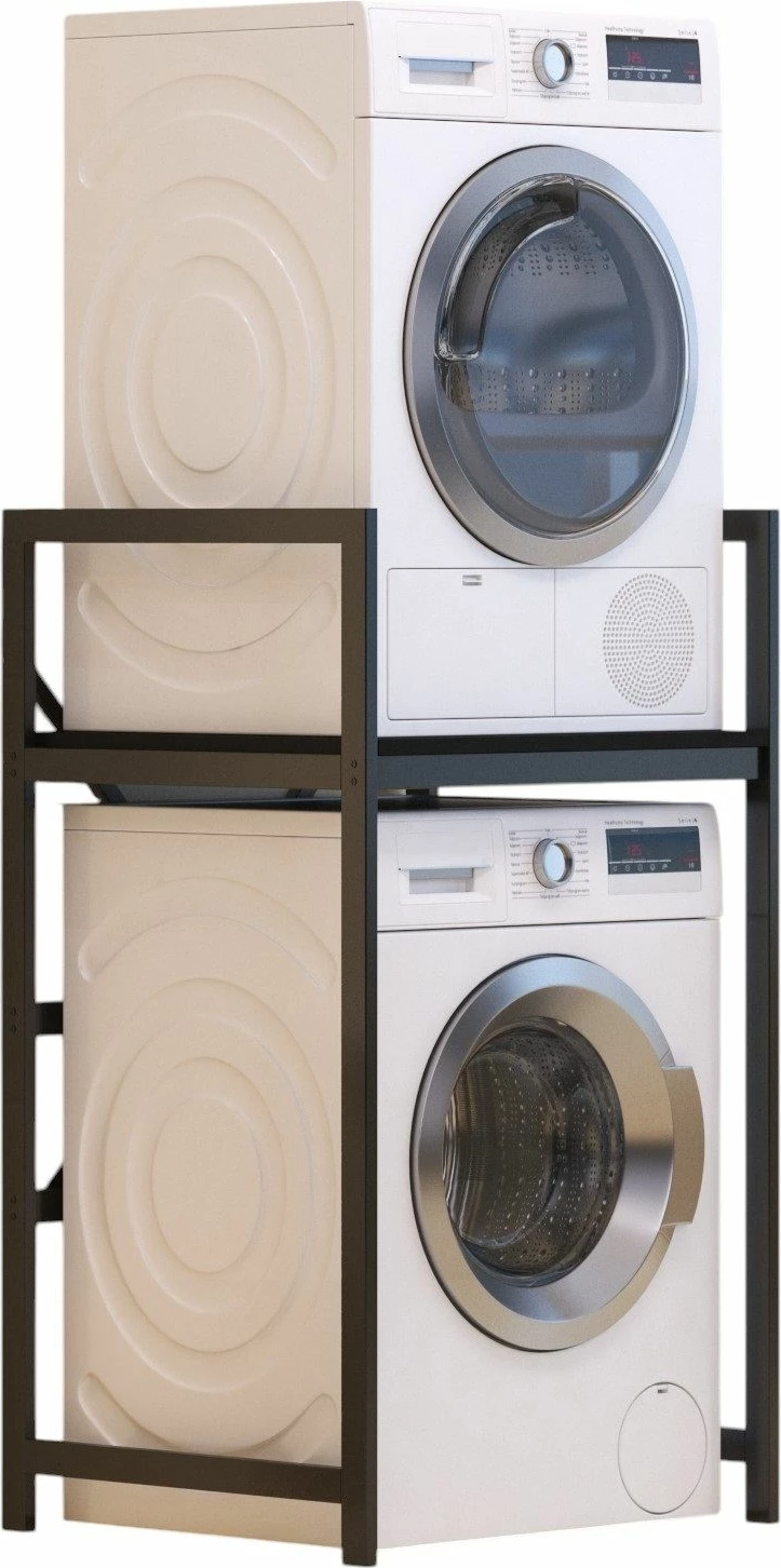 Kabinë për lavatriçe, ngjyrë e zezë, Skye Decor, C7