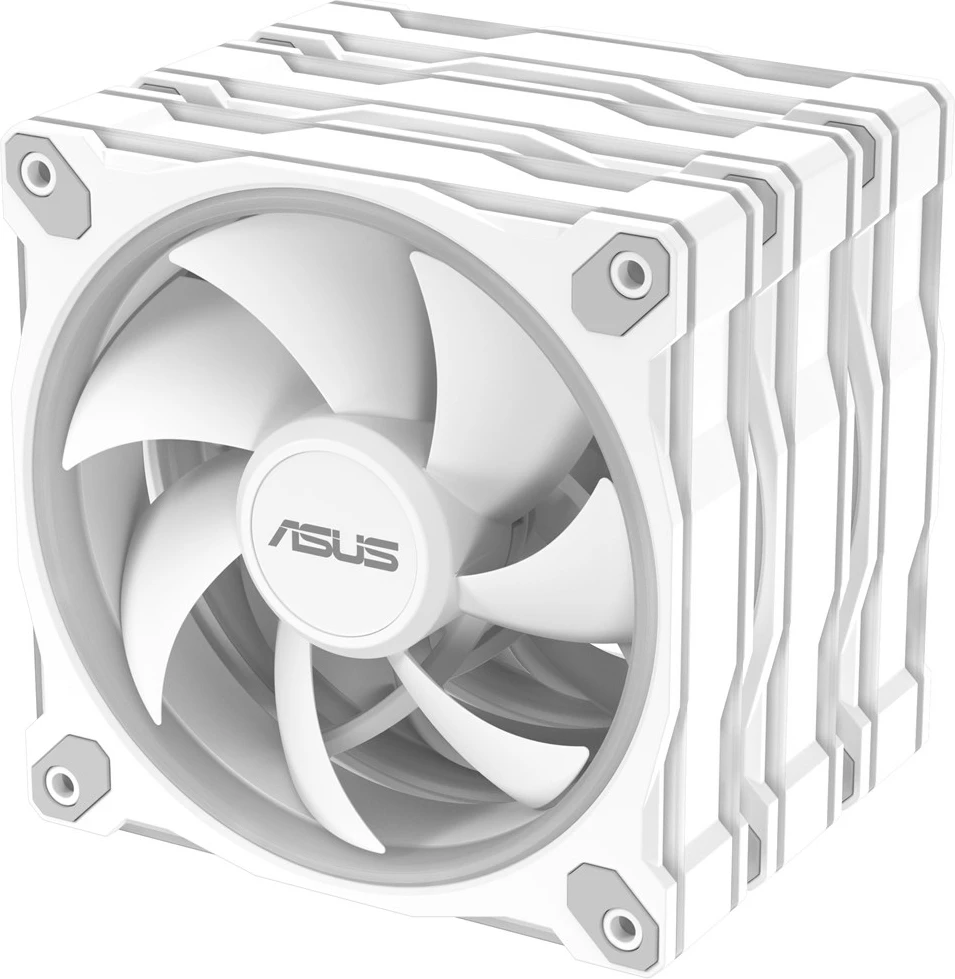 Set ventilatorë ASUS Prime MR120 Fan ARGB, 12 cm, për kasë, Bardhë, 3 copë