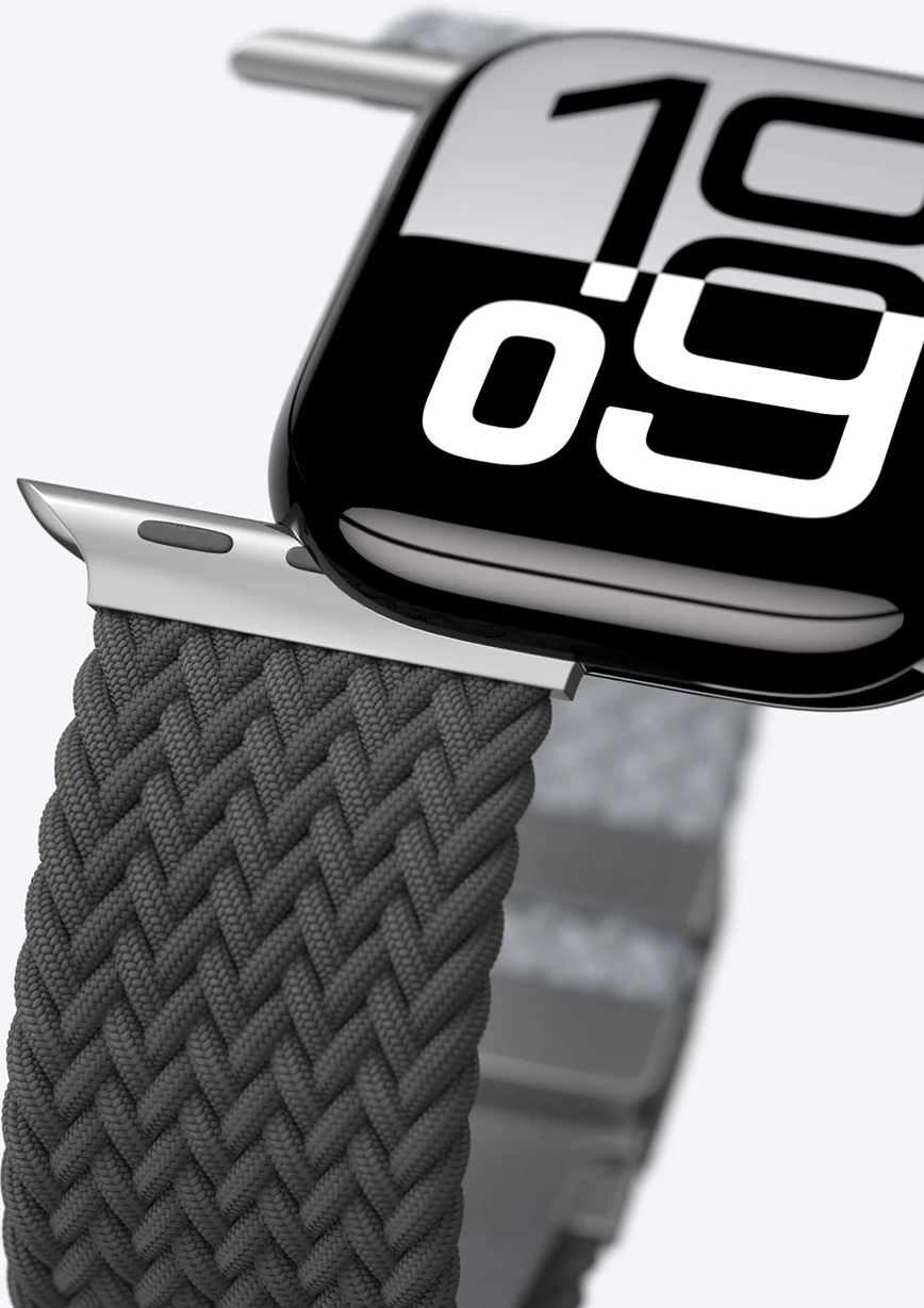 Set rripash AmazingThing Blend Band për Apple Watch 45/46/49mm, gri-e zezë/gri, 2 copë