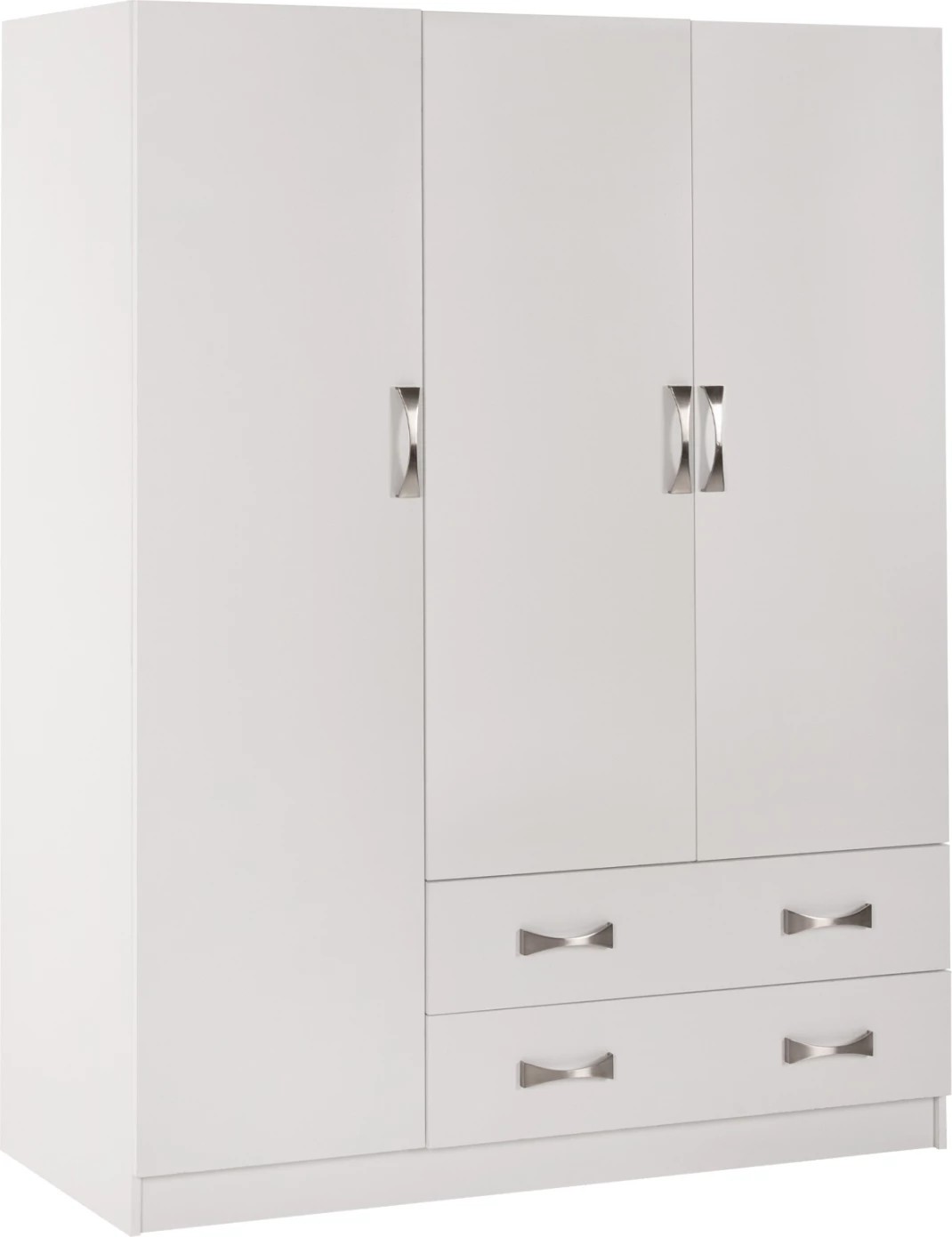 Dollap 3-fletësh CARLY FH384.05 me 2 sirtarë ngjyrë e bardhë 150x55x180H cm