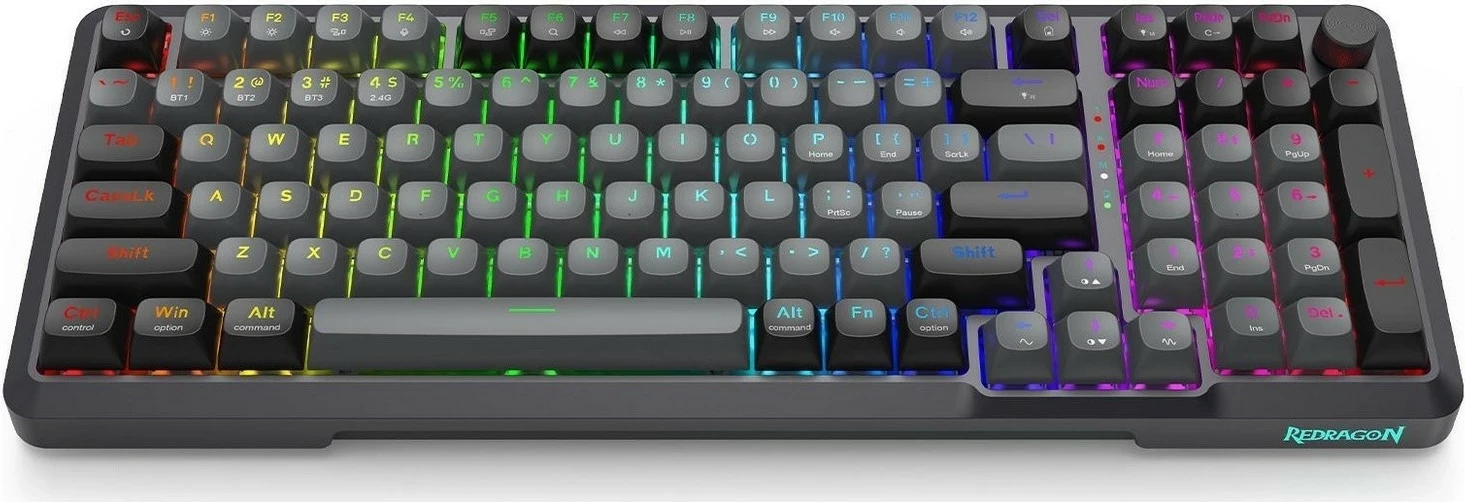 Tastierë Redragon K688GB-RGB-PRO Bragi, RGB, mekanike, gri