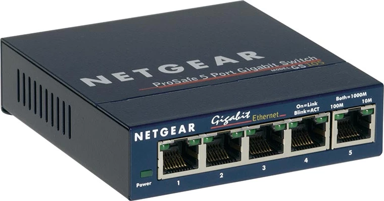 Switch, Netgear GS105GE, 5 porta Gigabit Ethernet, i zi