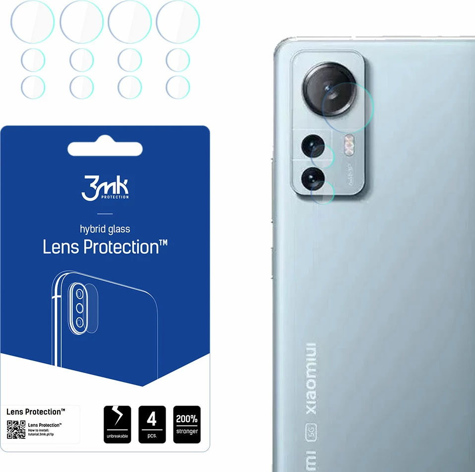 Mbështjellës për lente Xiaomi 12 Lite 3mk Lens Protection, 4 copë