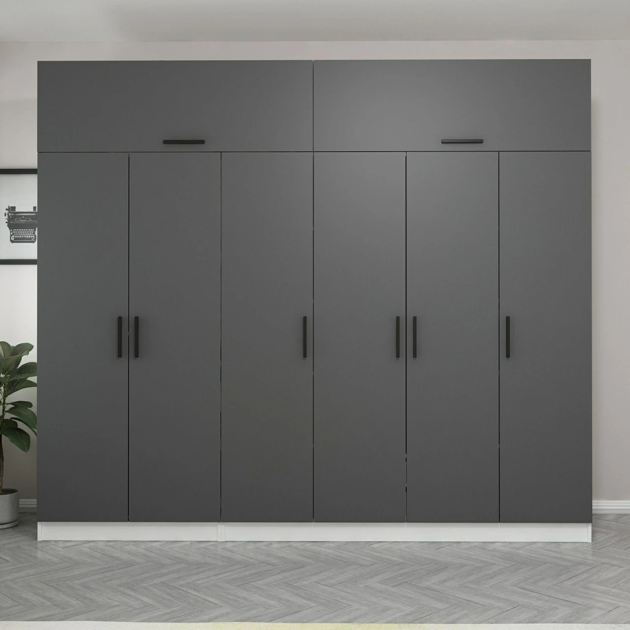 Dollap i madh, ngjyrë antracit, Skye Decor, Kale - 5148