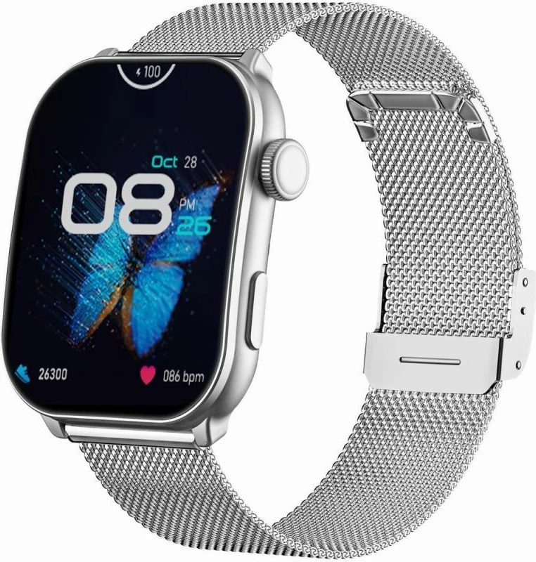 Smartwatch për femra Gravity, zi/argjendtë