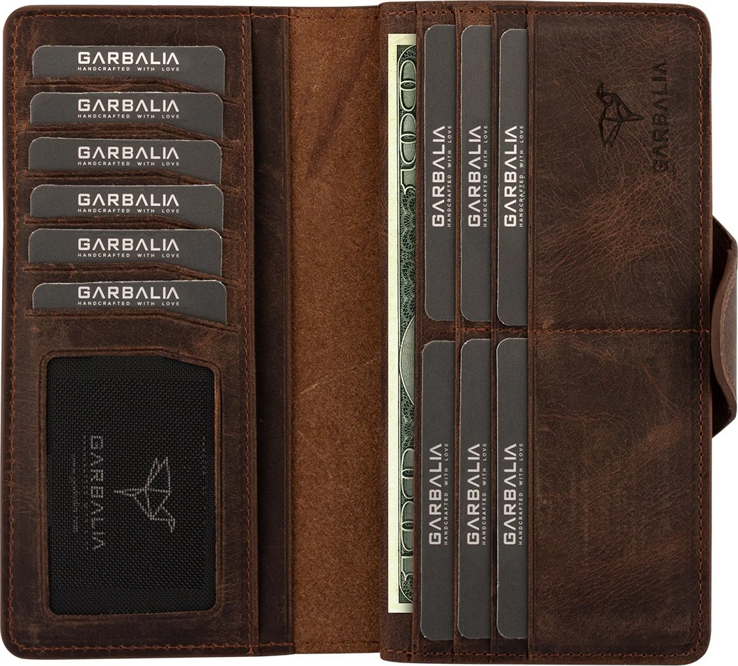 Portofol unisex, lëkurë natyrale, ngjyrë kafe, Zoozie Bags, Axel