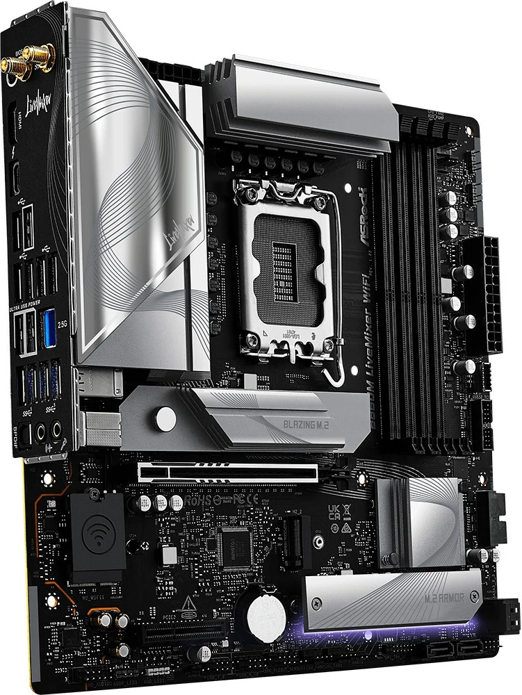 Pllakë amë Asrock B860M LiveMixer WiFi, Intel B860, micro ATX