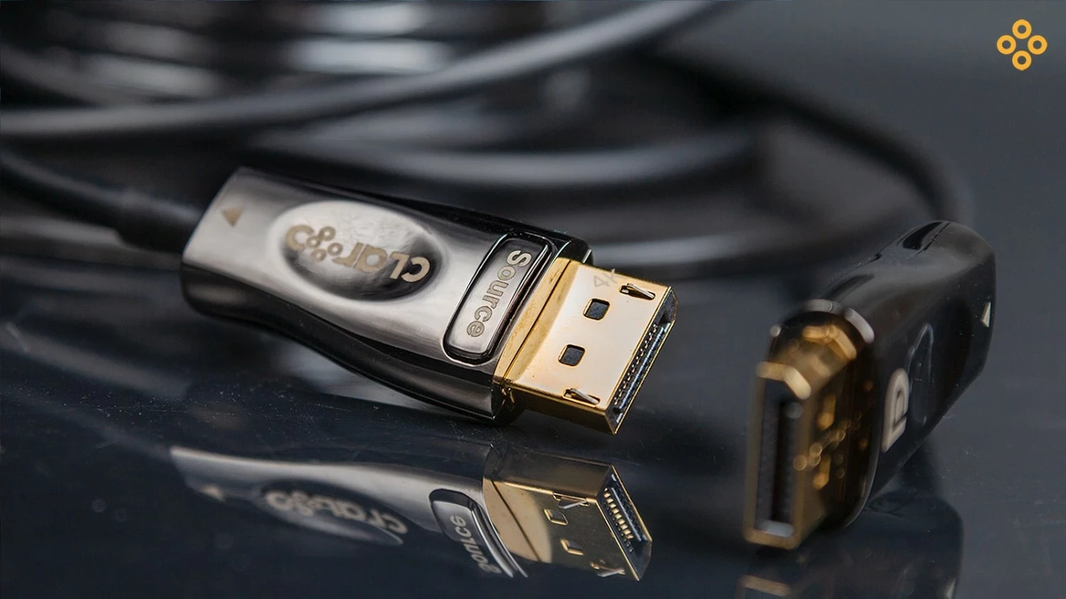 Kabllo optike Claroc DisplayPort 1.4 AOC 8K 15 m, ngjyrë zi-gri