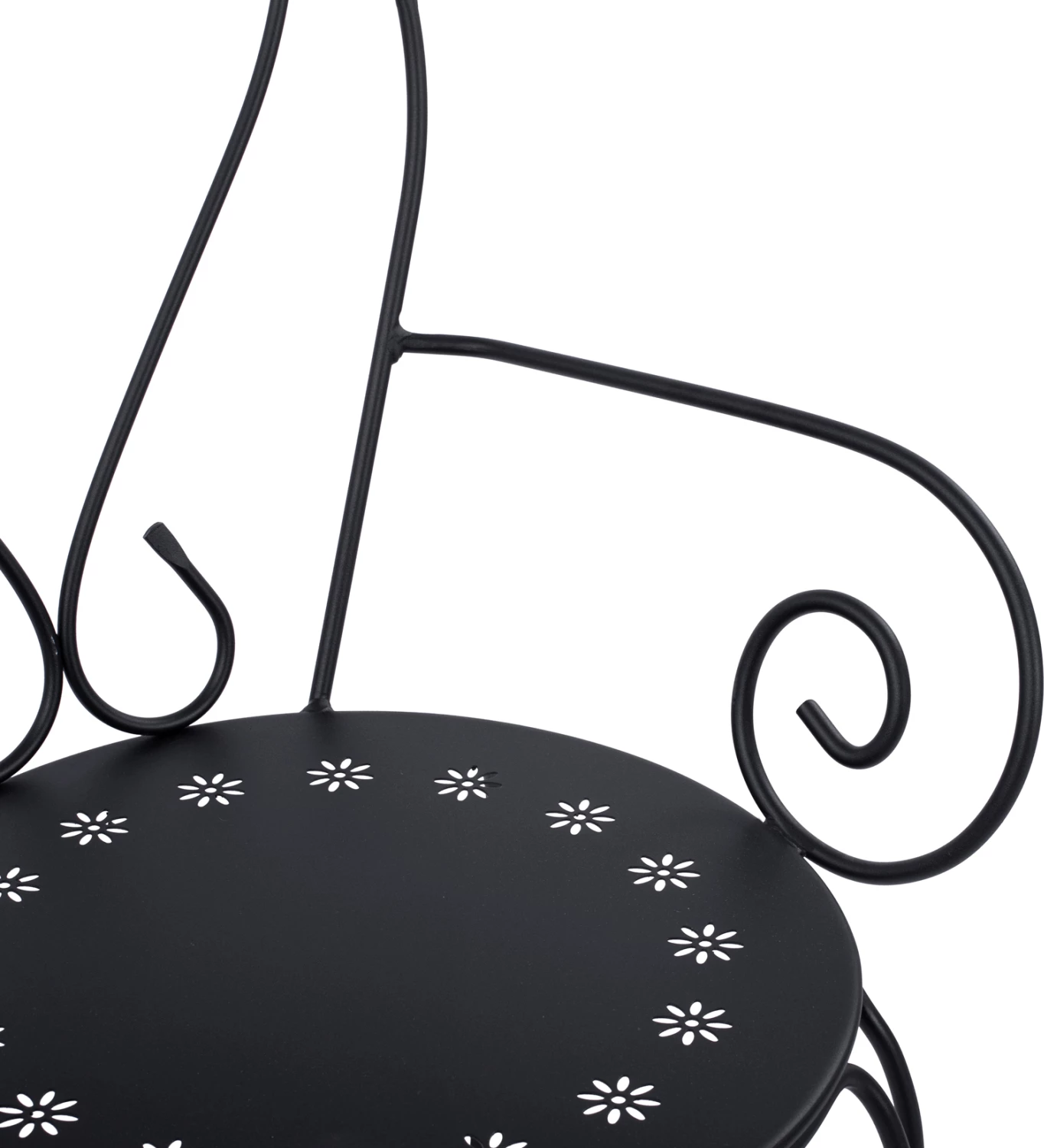 Karrige metalike Amore, ngjyrë e zezë, FH5008.11, 49x48x90 cm