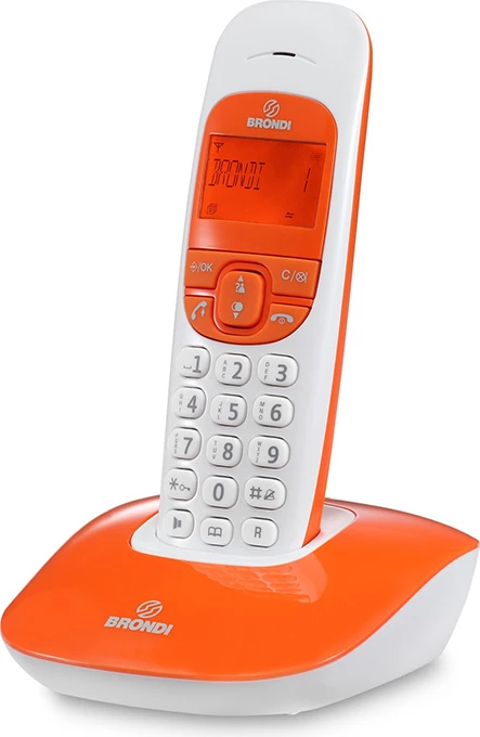 Telefon fiks pa kabllo Brondi Nice, portokalli