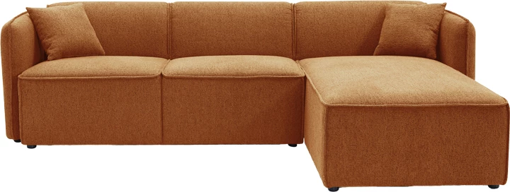 Kënd divani i kthyeshëm Soofa, ngjyrë portokalli, 270x163x74cm