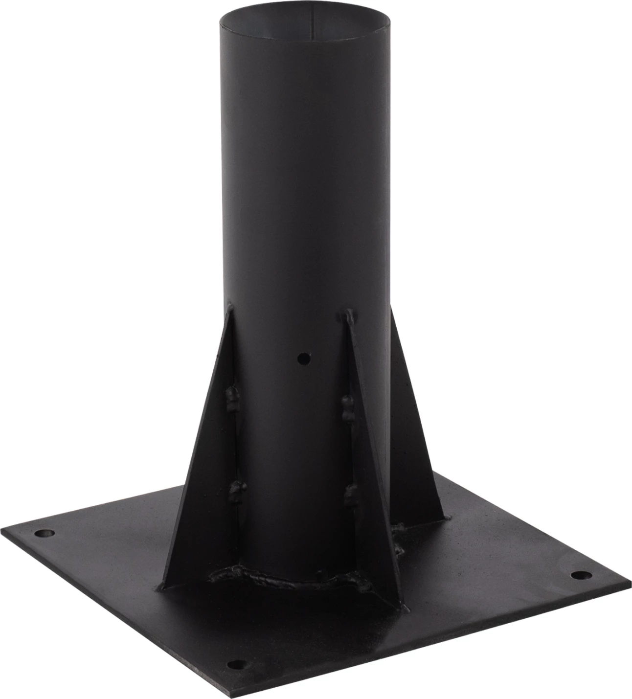 Bazë metalike për ombrellë kashte, ngjyrë e zezë, katrore, 25x25x30 cm