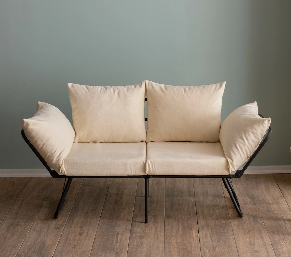 Divan-krevat dy ulëshe, Atelier del Sofa, Viper, ngjyrë krem e çelët