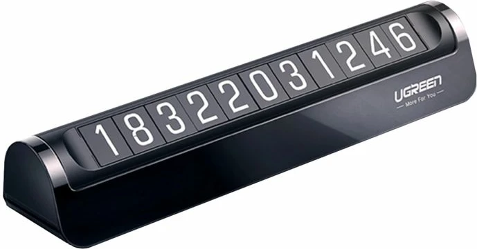 Tabelë numri telefoni për vetura Ugreen LP178, e zezë