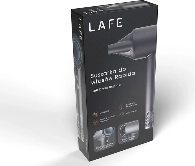 Susk Lafe Rapida, BLDC motor, 1600W, 3 nivele temperaturash, jonizim, grafit