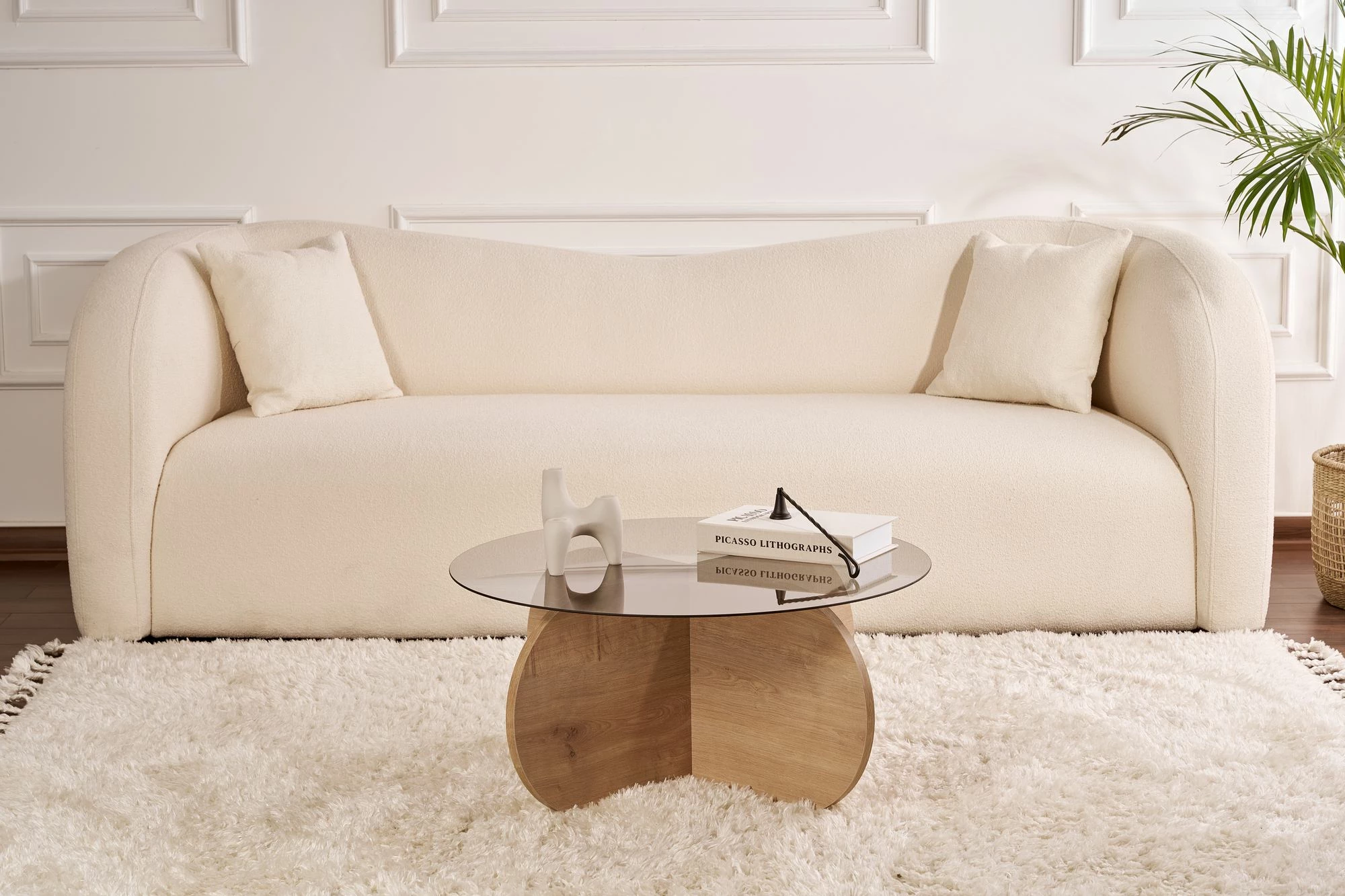 Tavolinë kafeje Nordure, Aeris, ngjyrë lis safir, fume