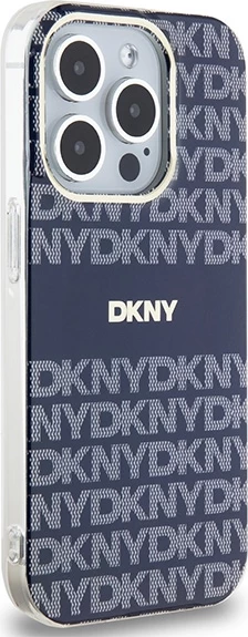 Mbështjellës DKNY IML Mono & Stripe MagSafe për iPhone 15 Pro Max, kaltër