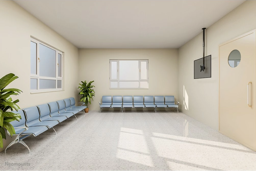 Mbajtës tavani për monitor/TV Neomounts CL35-340BL12, 23-42 inç, rregullim lartësie, i zi