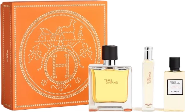 Set Eau de Parfum për meshkuj Hermes Terre D'Hermes, 75ml + 15ml + 40ml