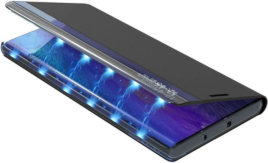 Mbështjellës Hurtel për Samsung Galaxy M53 5G, me kapak dhe mbajtëse, i zi