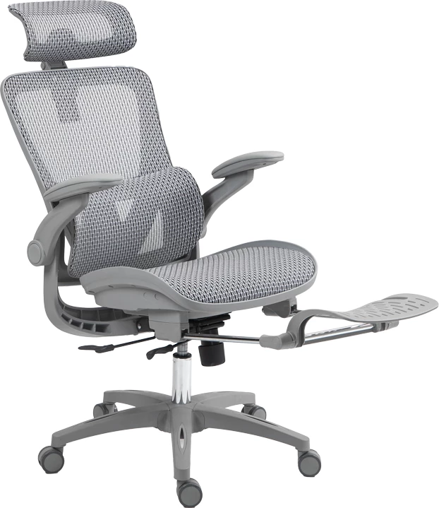 Karrige pune menaxheri Zenyk, rrjetë speciale, e zezë dhe e bardhë, 63x70x126cm