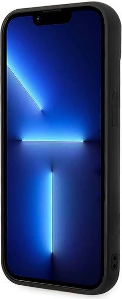 Mbështjellës Karl Lagerfeld KLHCP14MPSQPK për iPhone 14 Plus, hardcase, Puffy Ikonik Pin, e zezë