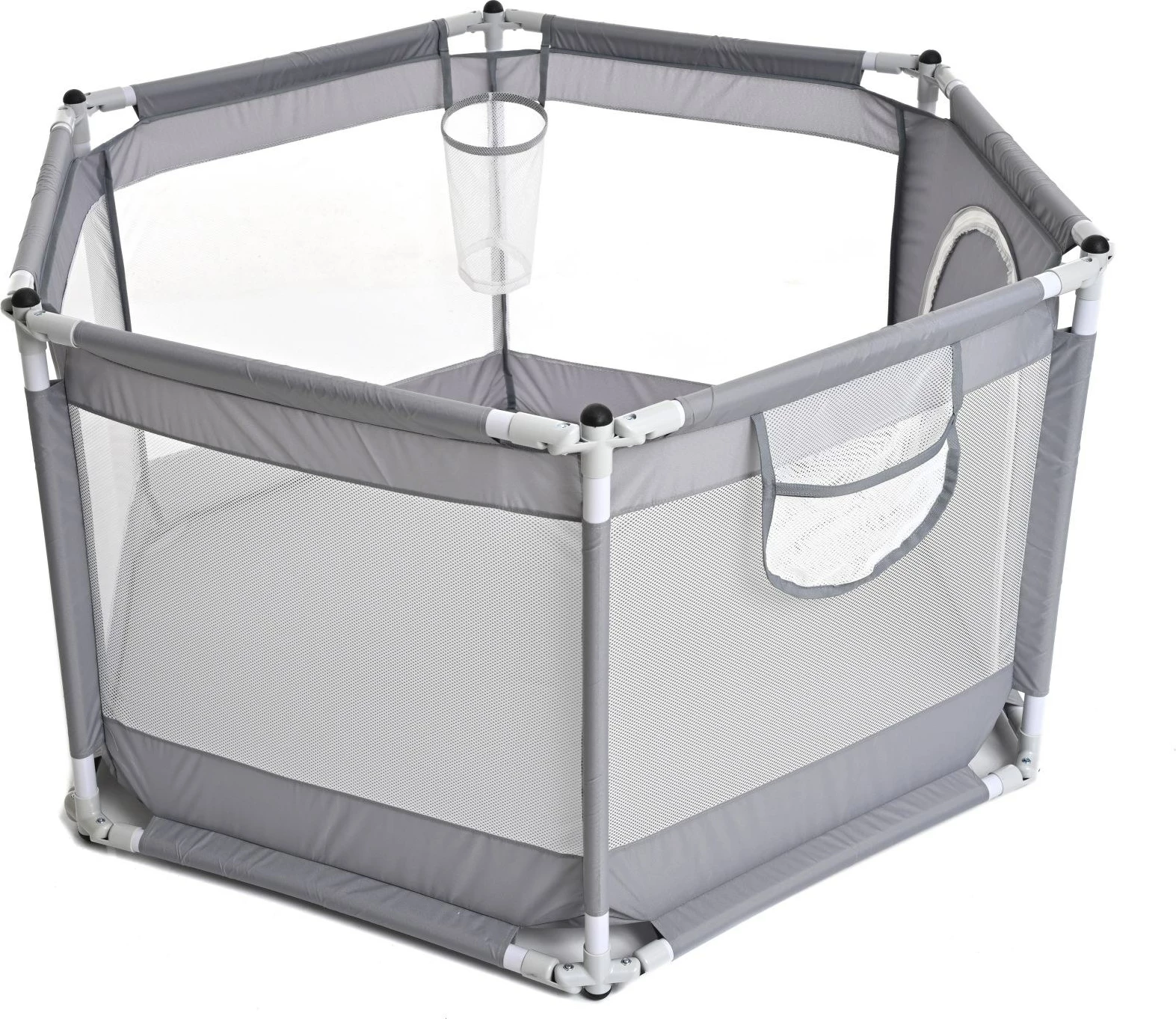 Pishinë me topa për fëmijë, ngjyrë gri, Evila Originals