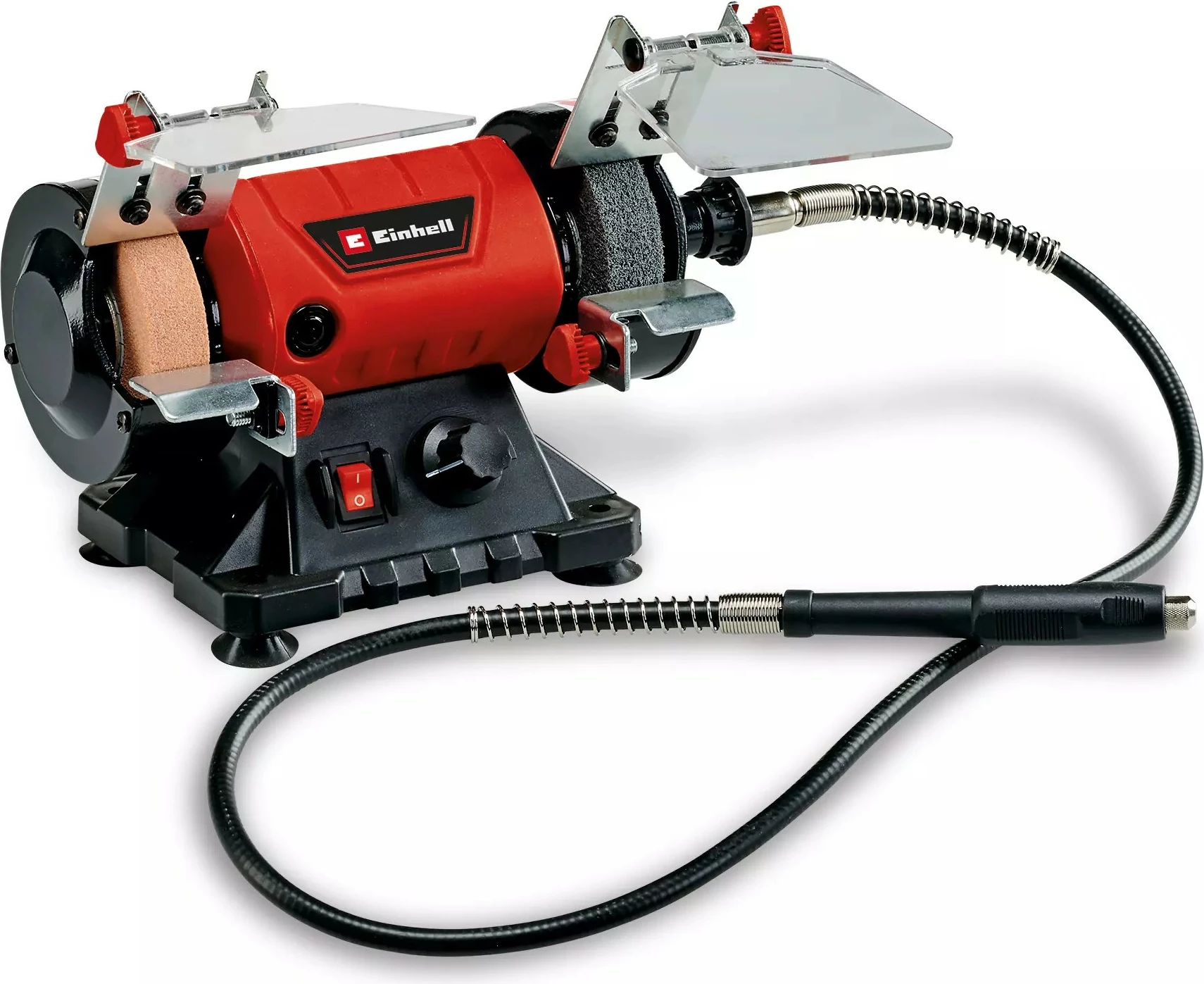 Makineri bluarëse Einhell TC-XG 75 Kit, 7.5 cm, me bosht fleksibil, e kuqe