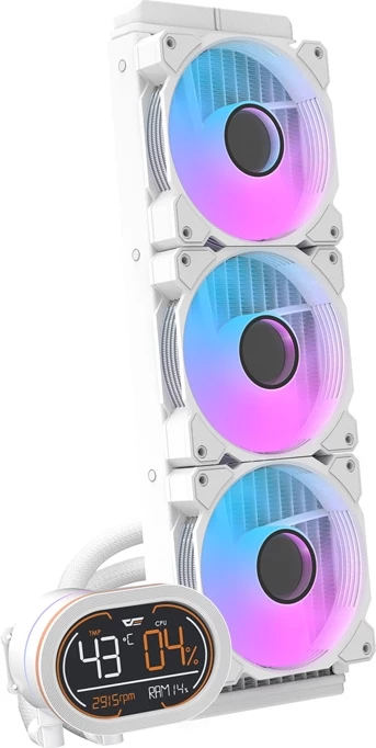 Kasë ftohëse me ujë për CPU Darkflash DH360D, ARGB, 360mm, e bardhë
