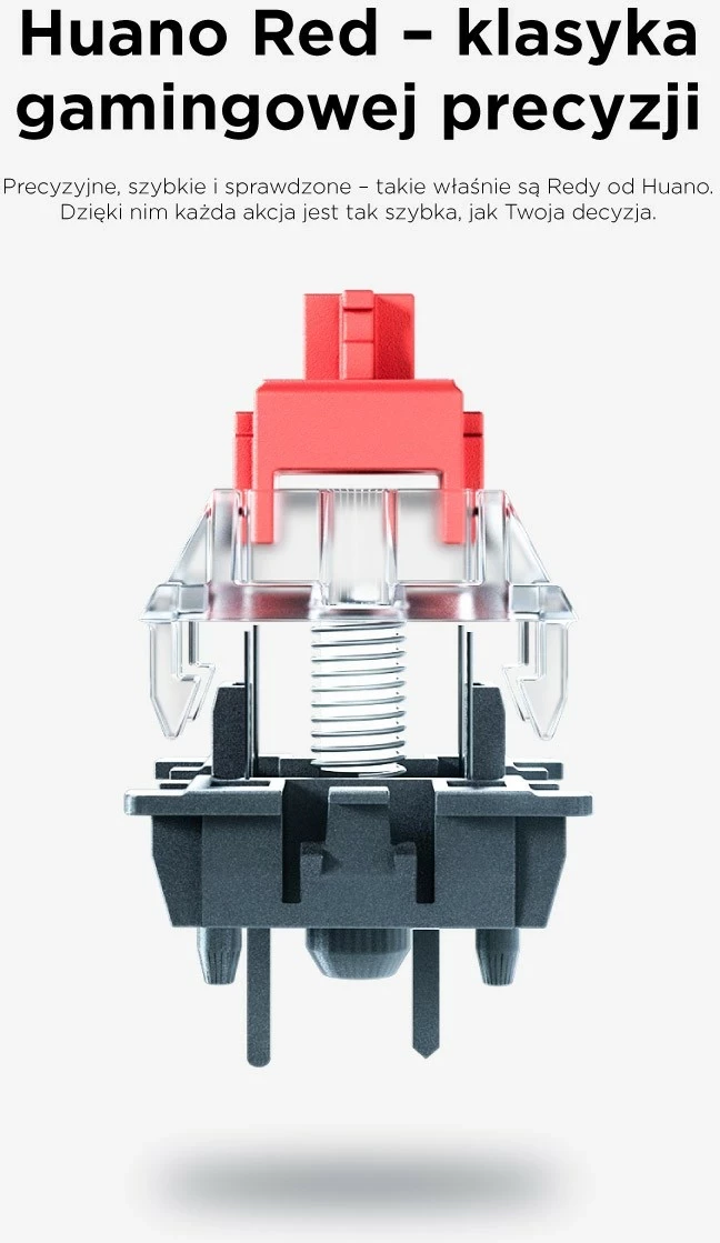 Tastierë mekanike Rampage TKL GHOST, Huano Red Switch, RGB, e bardhë